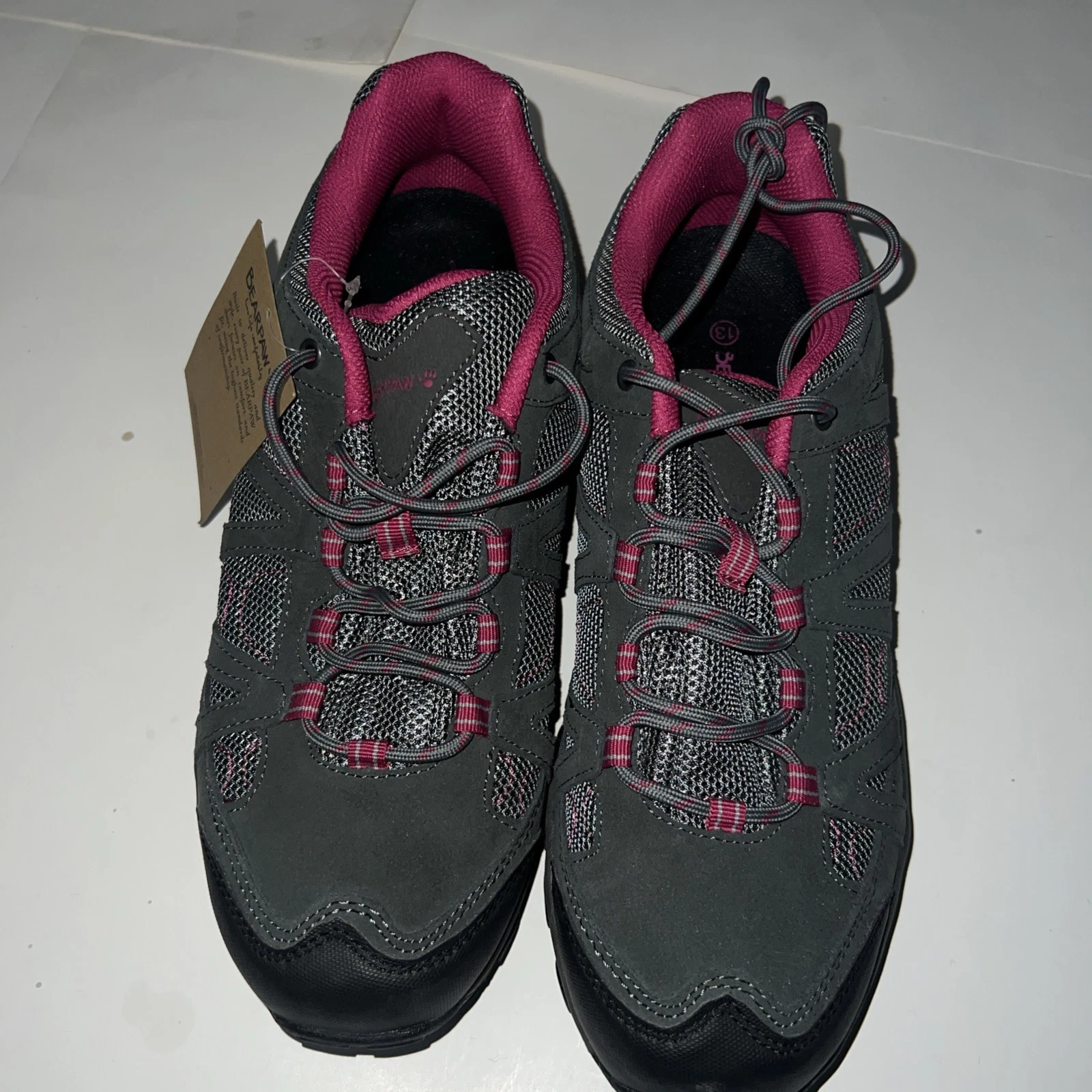 Bearpaw Olympus Women's Hiking Trail Walking Shoes Taupe Pink Size 13 NEW