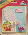 Vintage Miss Sindy Outfit Pedigree 1980s Striped Dress Set NRFB Rare UK Barbie S