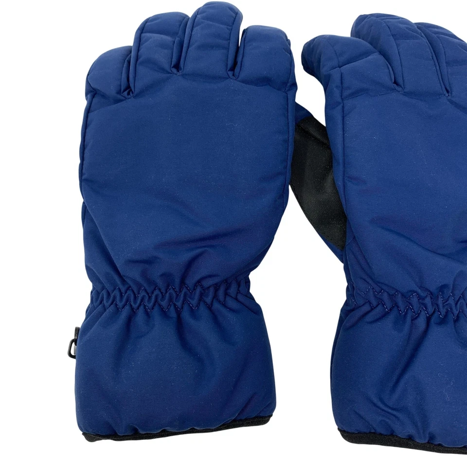 Guantes de esquí de invierno aislados Lands End para mujer talla grande azul negro  Foto 2 de 4