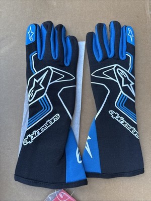 Alpinestars Tech-1 Race v3 FIA Motorsport Driving Gloves Black/Blue Medium NEW