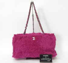 Borsa a tracolla originale CHANEL CC con catena in pelliccia I#51295