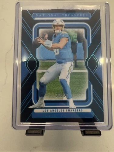 2024 Panini National Treasures #55 Justin Herbert Midnight 20/20