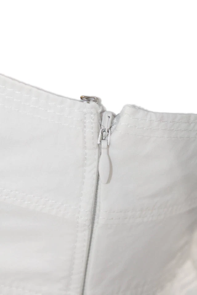 Vestido recto midi con cremallera trasera ALC para mujer y correa de espagueti blanco de algodón talla 4 Foto 4 de 4