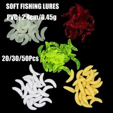 Esche da Pesca Morbide Artificiali in PVC 20/30/50pz 2,4cm0,45g Cinque Colori Disponibili