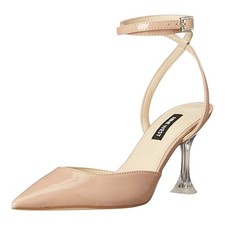 Nine West Women's Harlowe Ankle Strap High Heel Pumps Beige Size 8