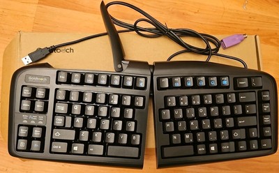 Goldtouch V2 verstellbare Tastatur Reise Ergonomi Split USB UK Layout GTP-0099UK