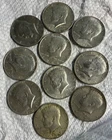 Kennedy Half Dollars 40% Silver 1966,67,68 Lot of 10 (Various Dates) NICE COINS