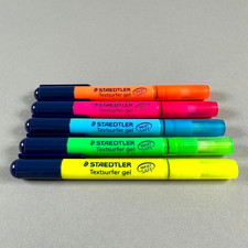 Staedtler Textsurfer Gel Highlighter Pen Fluorescent Marker 5 Color Set     