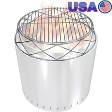 Fire Pit Accessory Kit Stainless Steel Grill Grate Stand 19.5 Inch Bonfire New
