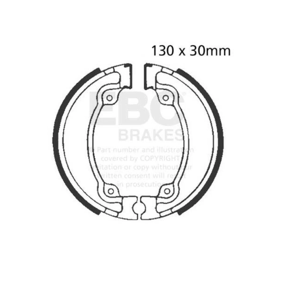 Brake Shoes for HONDA XL 600 R 1983 Rear EBC - Image 2 of 4