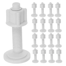  20 Pcs Toilet Cover Installation Accessories Plastic Bolts for Seat