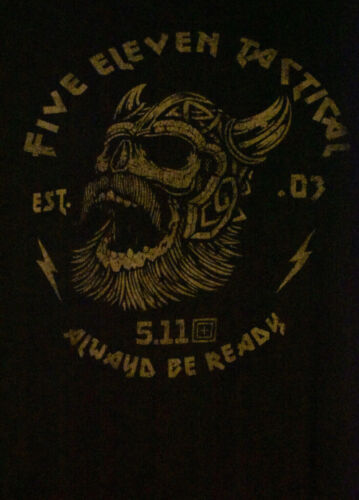 5.11 Tactical Always Be Ready Black T Shirt Size XL Viking - Picture 5 of 6