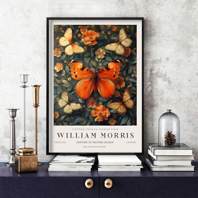 William Morris Druck, William Morris Ausstellung Poster Schmetterling (47c)