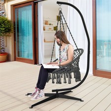 Crisscross C-Stand Hanging Swing Egg Chair Hammock Frame For Garden Pool Beach