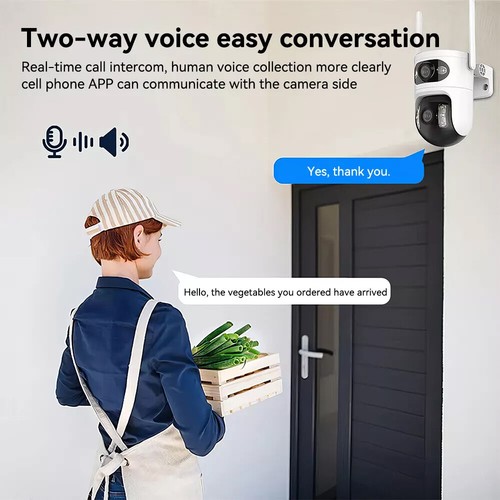 Profi Kamera Dual ÜBERWACHUNGSKAMERA Outdoor 6MP WLAN WIFI IP CAMERA Set AUßEN - Bild 6 von 13