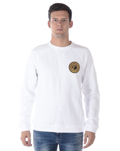 Felpa Versace Collection Sweatshirt Hoodie Uomo Bianco V800687SVJ00358  V1001 | eBay
