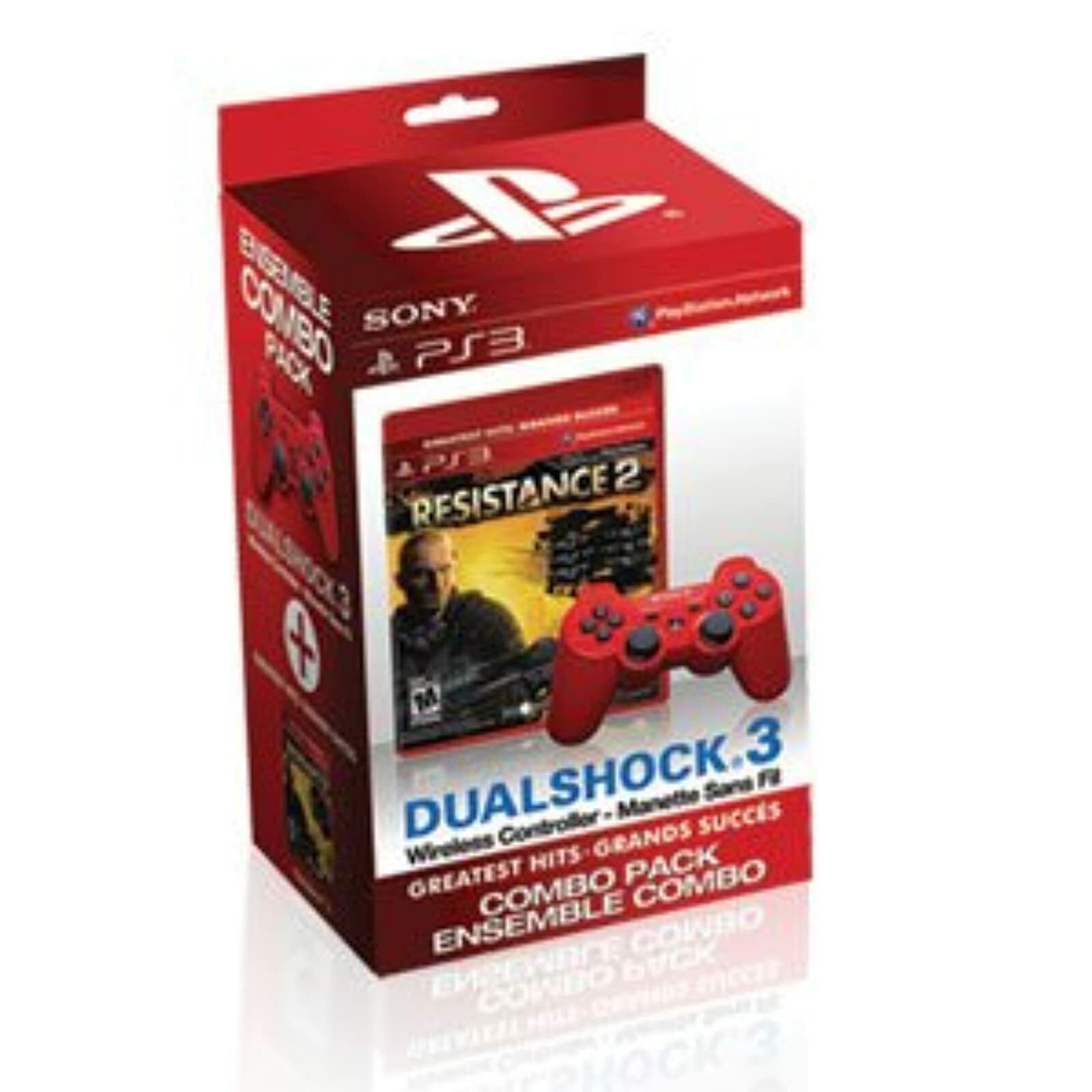 PlayStation 3 DualShock Red Wireless Controller With PS3 Resistance 2 5Z  711719848608 | eBay