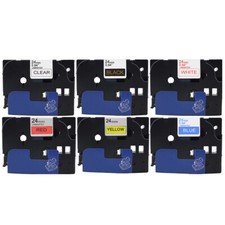 24mm Laminated Label Tape TZe fits PT- 9400 9500PC 9600 9700PC