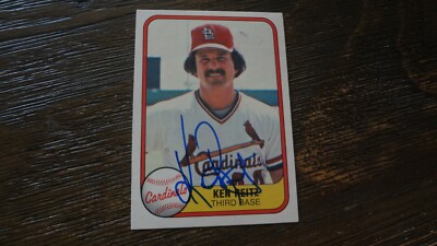 1981 FLEER KEN REITZ  AUTOGRAPHED BASEBALL CARD