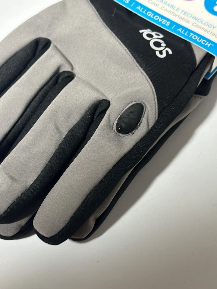 MENS WINTER GLOVES-Factory-NEW-RETAIL $70-GREY ON BLACK SIZE LARGE 180s Brand - Image 3 of 4