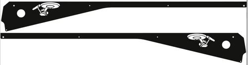 Star Trek Side Rails armor  mod for Stern pinball machine 2334