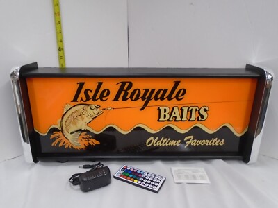 Isle Royale Baits LED Display lighted sign lightbox Wall hanging Light