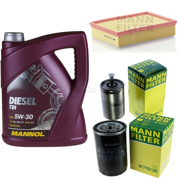 Mann-Filter Inspektionspaket 5L Mannol Diesel TDI 5W-30 FüR Seat Cordoba 1.6I-image