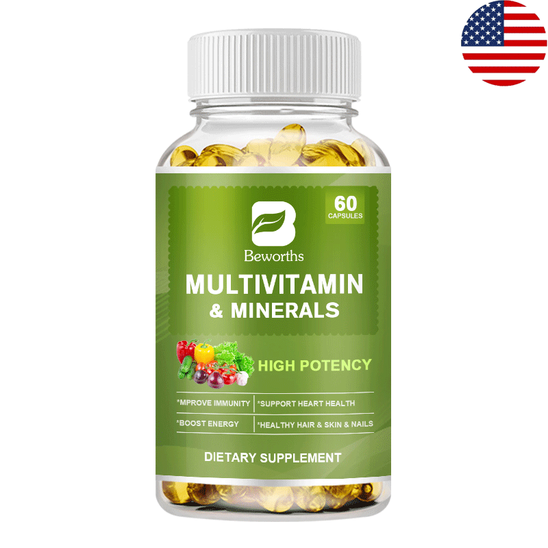 US 60 Capsules Multivitamin Highest Potency Daily Vitamins & Minerals