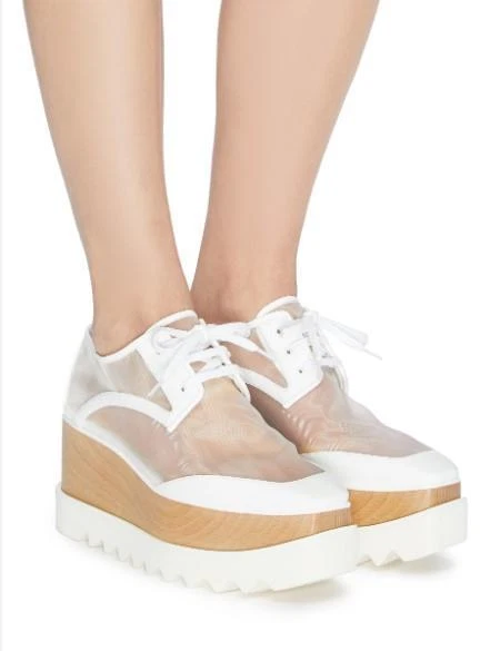 Stella mccartney top platform sneakers white