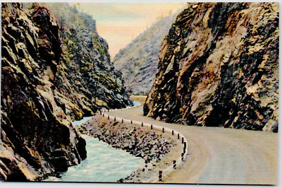 Thompson Canon Estes Rocky Mountains Colorado USA CO Vintage Postcard Linen