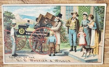 Victorian Trade Card Wheeler Wilson Sewing Machine Springfield Massachusetts