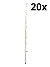 20 x 3ft (100cm) Electric Fence White Poly Posts fence Stakes tape rope
