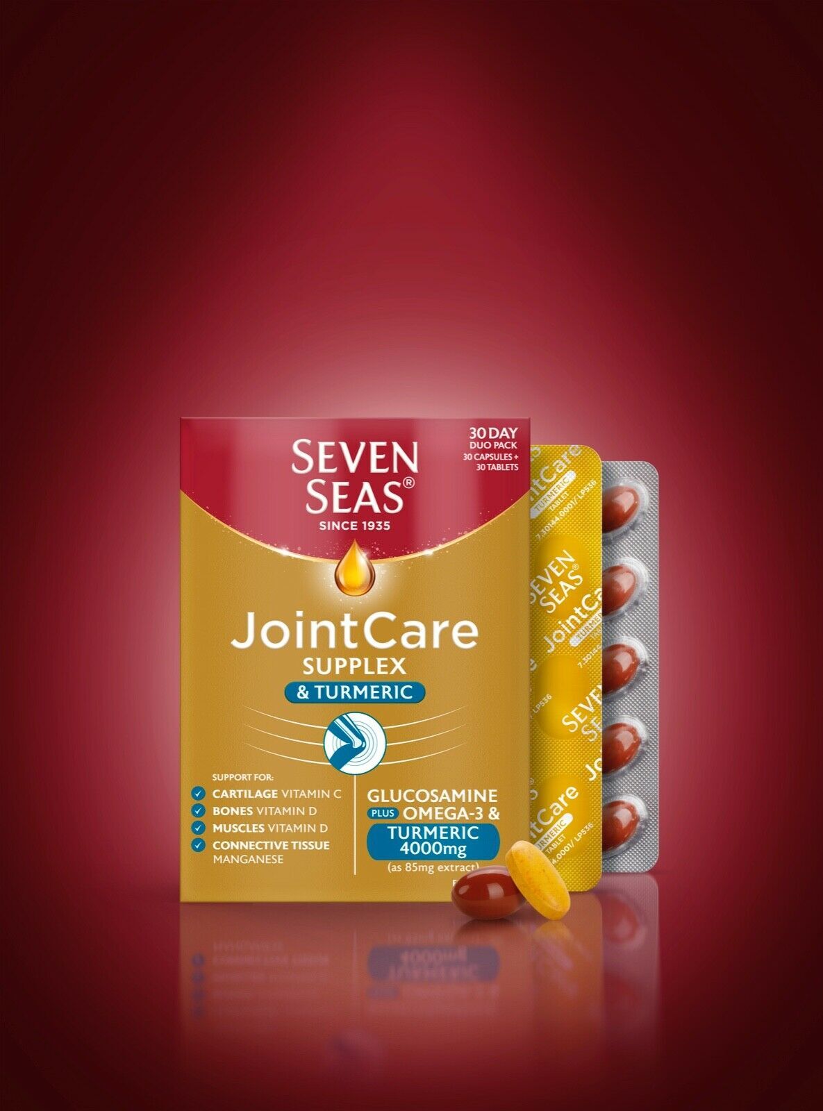 Seven Seas Joint Care Supplex & Turmeric with Glucosamine Omega3, 30