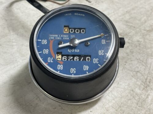 1974 Honda Elsinore MT250 OEM Speedometer W/ Chrome Base & Hardware - Picture 4 of 10