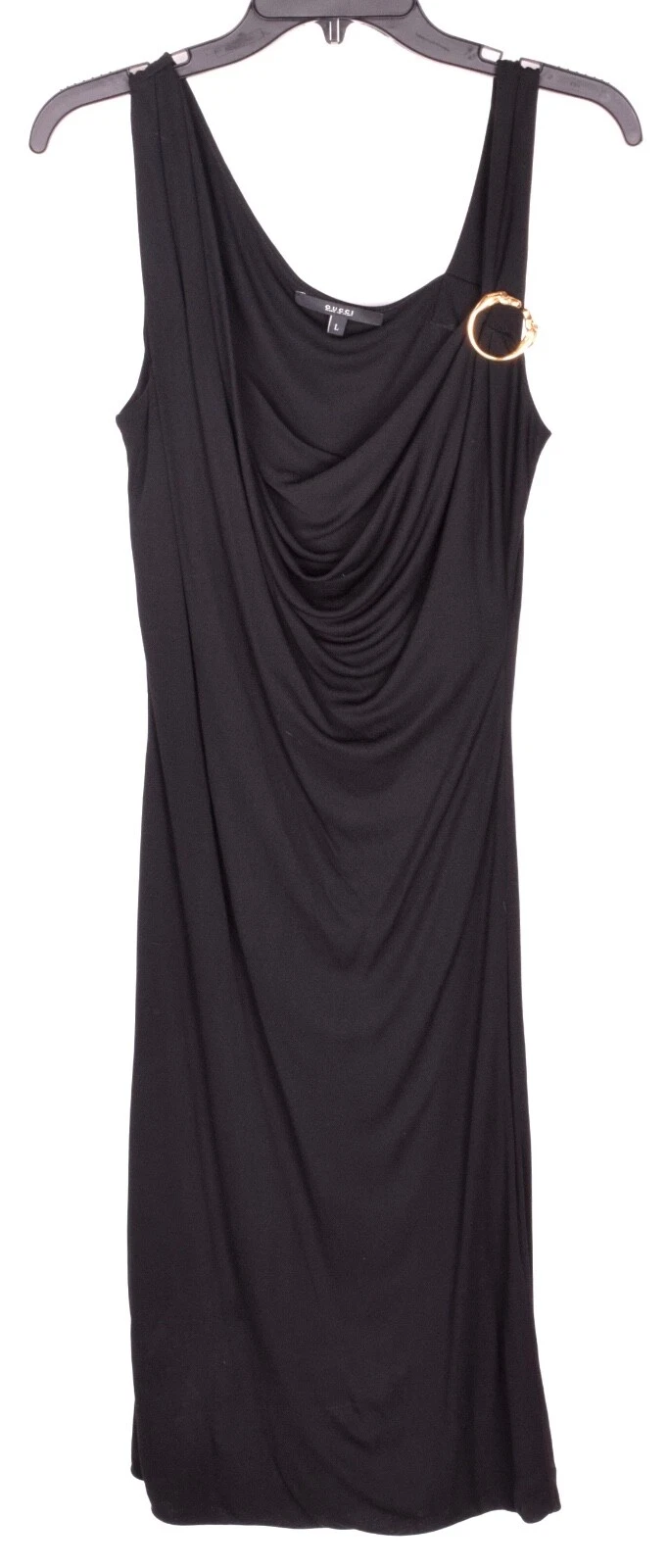 ROBE VINTAGE GUCCI DOUBLE TÊTE DE CHEVAL NOIR SLINKY M/L Tom Ford Y2K années 90