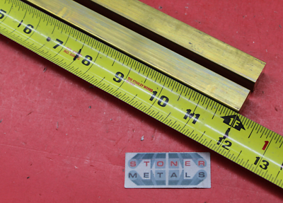 #ad 2 Pieces 5 8quot; x 5 8quot; C360 BRASS SQUARE BAR 12quot; long Solid Mill Stock H02 New $47.76