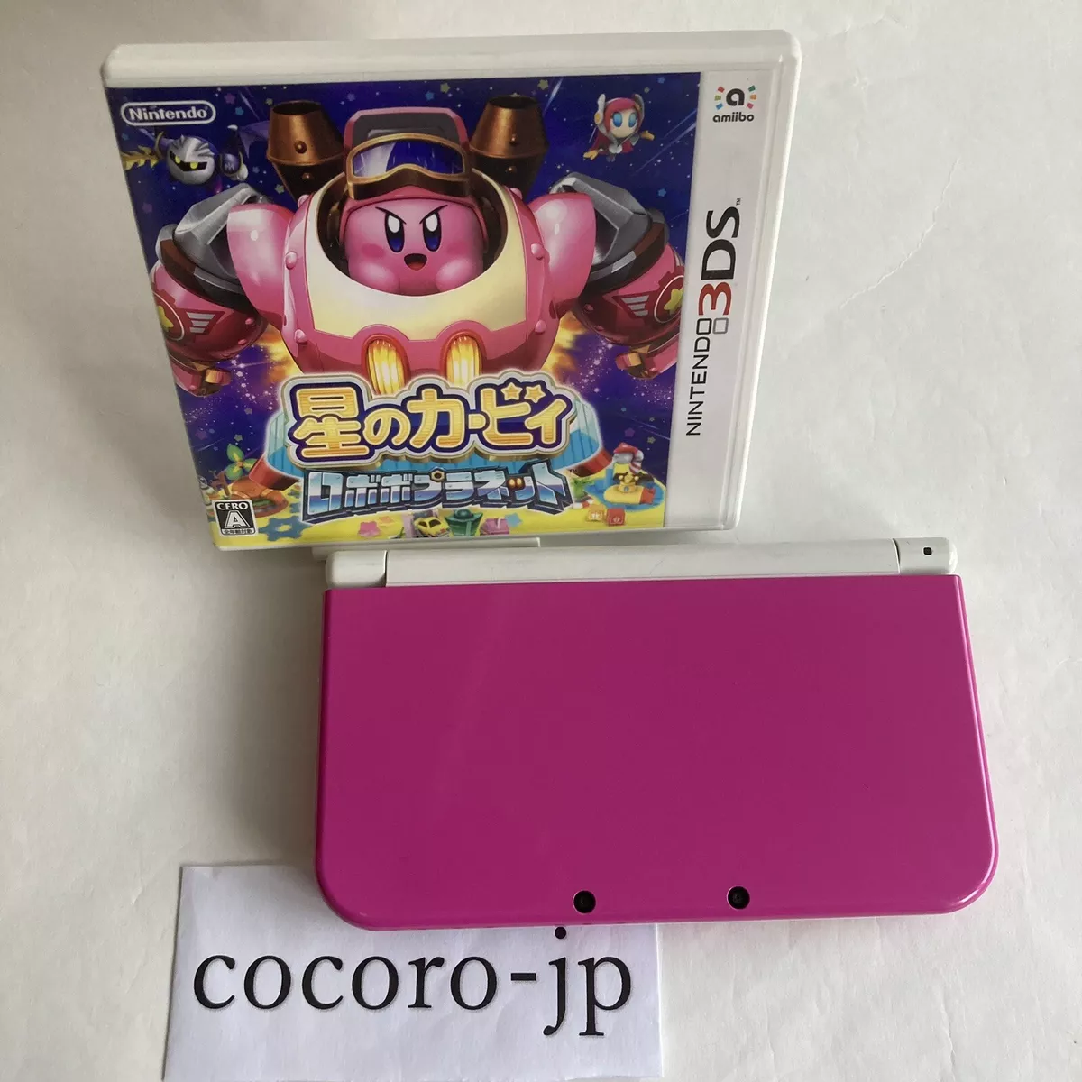 Nintendo New 3DS LL XL Console Pink White Tested & Kirby