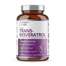 pure organic trans-resveratrol - vegan supplements for heart skin hair nails