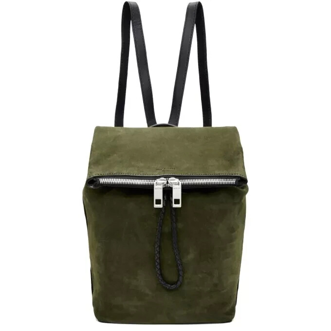 NEW Rag And Bone Olive black Suede leather Loner Backpack  display picture 3