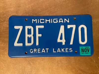 2004 Michigan License Plate # ZBF 470