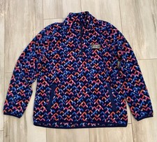 Eddie Bauer Colorful Abstract Outdoor 1/4 Zip Fleece Pullover, Girls Large