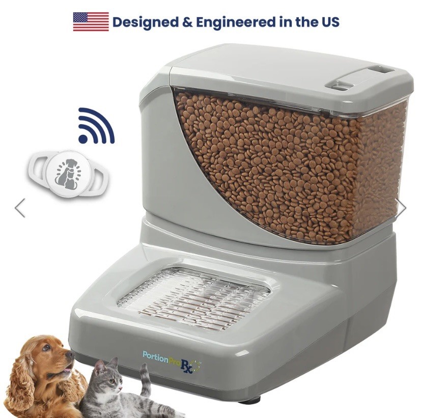 PawsPik PortionPro Rx RFID Microchip Automatic Pet Feeder, for Cats & Dogs