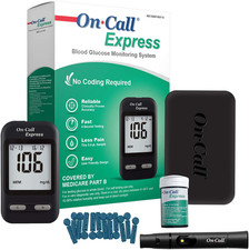 Express Diabetes Testing Kit- Blood Glucose Meter, 10 Blood Test Strips, 1 Lanci