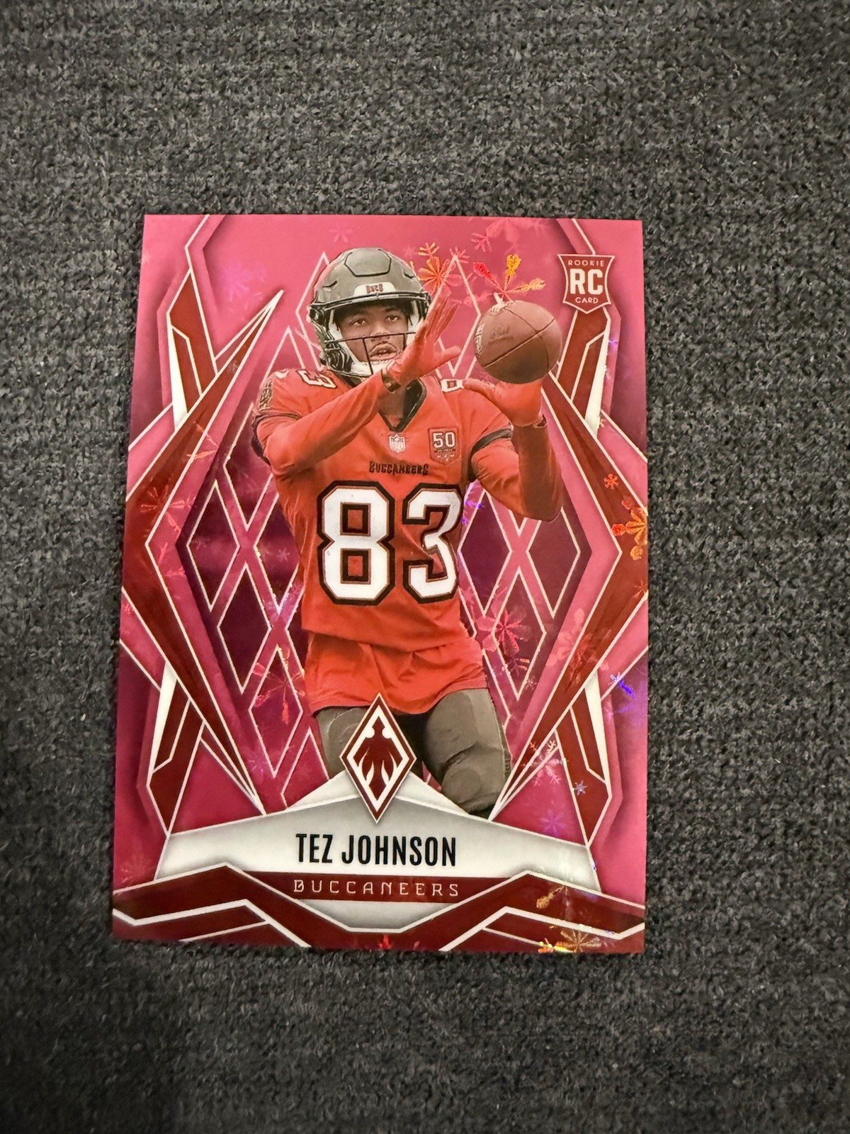 2025 Panini Phoenix - Rookies Tez Johnson #166 Pink Winter /299 (RC)