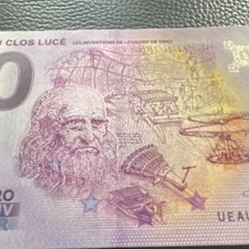 Billete 0 euros recuerdo billete Château du Clos Lucé UEAU000565 pieza única