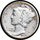 1942/1 Mercury Dime Error Very Rare VF