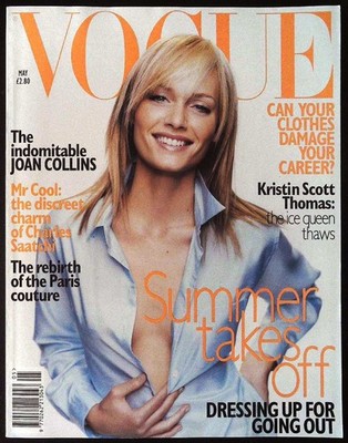 VOGUE May 1996 AMBER VALETTA Trish Goff SHALOM HARLOW Kristin Scott Thomas @ NEW