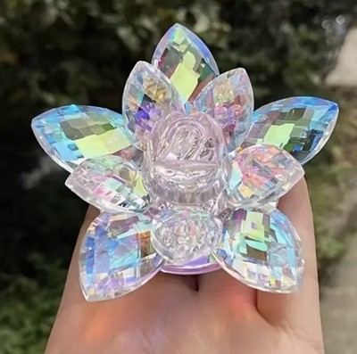 Schöne Regenbogen Kristallglas Lotusblume die in der Sonne Ihr Zimmer erhellt