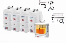 Öltank 6000 Liter doppelwandig Kunststoff Schütz Komplettset 4 x 1500 Liter Set