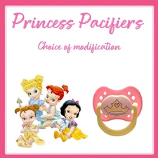 Princess pacifier for reborn and silicone babies. Your choice of modification.